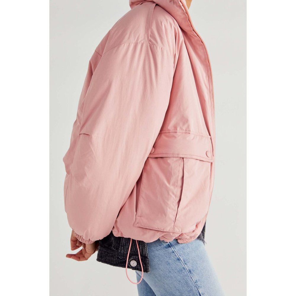 🎉LAST CHANCE🎉 NWT Free People Duvet Bomber Jacket / Faded Rose - Picture 3 of 5